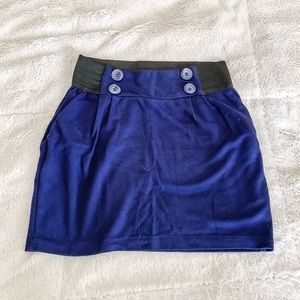 Urban Behavior Mini Skirt Pockets Navy Size Medium